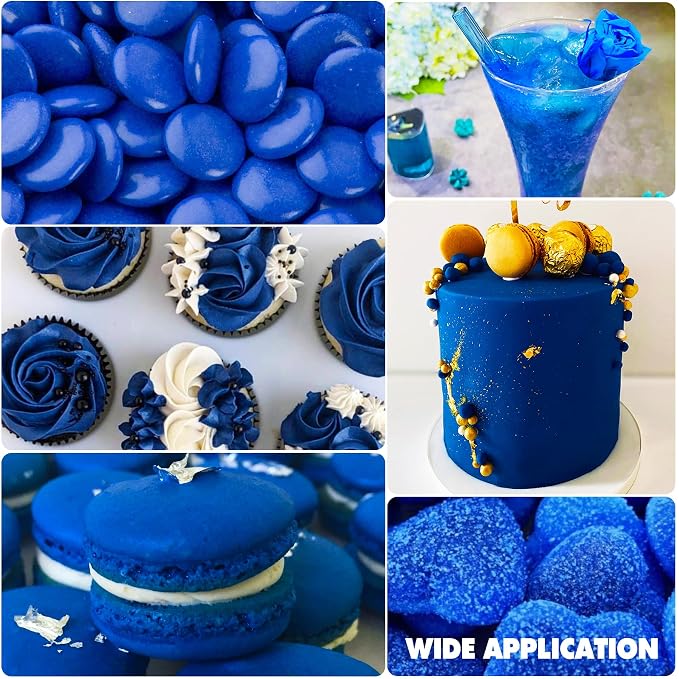 Gel Food Coloring - Vibrant Gel Food Coloring for Baking, Cake Decorating, Easter Egg - Concentrated Flavorless Edible Food Color Dye for Icing, Fondant, Drinks, Cookie, DIY Crafts - 4.5 oz (Navy)