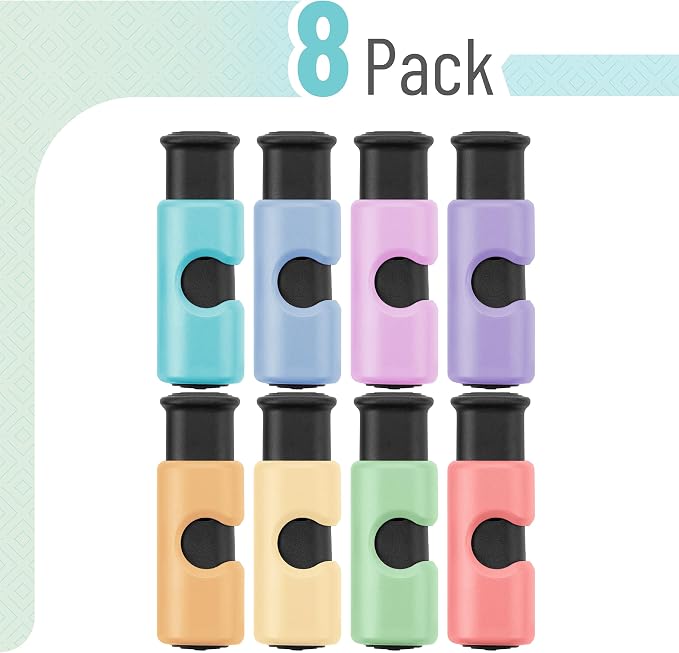Mr. Pen- Squeeze and Lock Bread Bag Clips, 2.4 Inch, 8 Pack | Multicolor Squeeze Lock Clips, Reusable Bag Closures for Bread, Snacks, Coffee, Food Storage, Fits Thick and Thin Bags