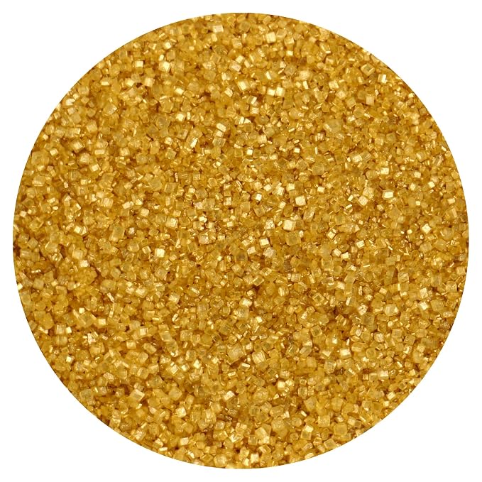 Gold Sanding Sugar Gold Sprinkles 11.28 oz, Gold Sugar Sprinkles, Gold Sanding Sugar For Cookie Decorating, Sanding Sugar For Baking, The Hampton Candy Company