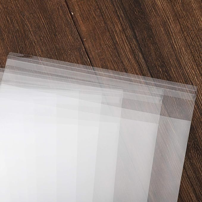 Nobranded 50 pcs Clear 14" x 18" Self Seal Cello Cellophane Bags Resealable Poly Bags 2.8 mils OPP Bag for Packaging Clothing, T Shirts, Party Decorative Gift…