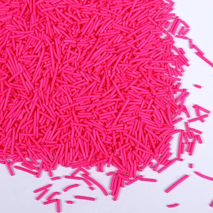 Edible Pink Jimmies Sprinkles, Pink Sprinkles, 4.23oz Jimmies for Baking, Baby Showers, Weddings, Valentine's, Graduation, and Birthdays(120g)
