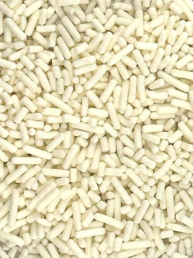 White Sprinkles 4oz pack for Baking Cakes, Cupcakes, Cookie Decorations, Ice Cream and Donut Toppings Edible Decorating Baking Supplies - (White)