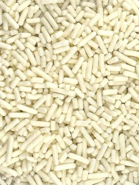 White Sprinkles 4oz pack for Baking Cakes, Cupcakes, Cookie Decorations, Ice Cream and Donut Toppings Edible Decorating Baking Supplies - (White)
