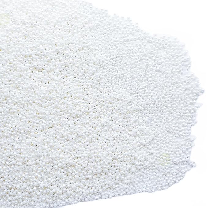 SE Si&Moos Nonpareil Sprinkles, 2mm White Mini Edible Pearls White Sprinkles for Cake Decorating Halloween Cookie Decorations Wedding Baby Shower Party Christmas Holiday Supplies 3.5 OZ