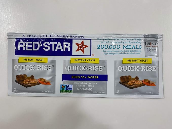 Red Star Instant Quick Rise Yeast and Active Dry Yeast, 2 packs of each (4 packs Total)