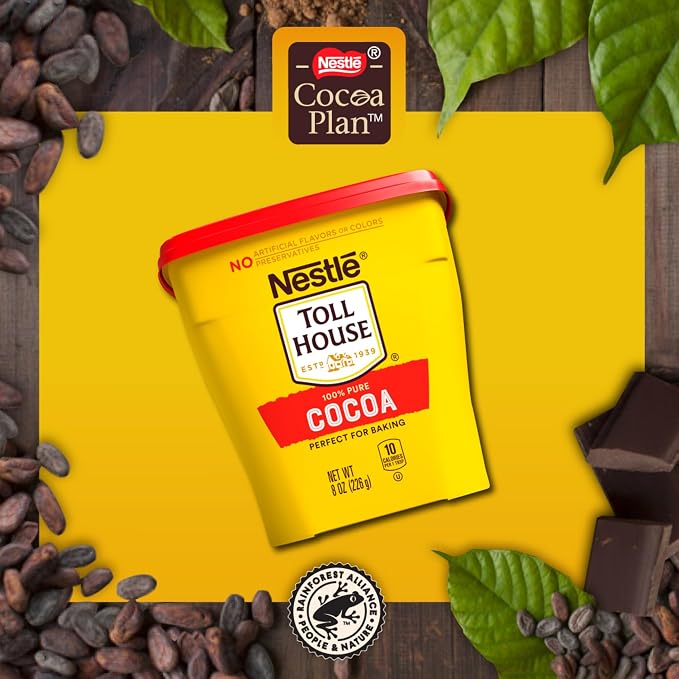 NESTLE TOLL HOUSE Cocoa 8 oz. Plastic Canister (Pack of 4)
