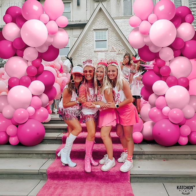 KatchOn, Pink Balloons Arch Kit - 18 Inch, Huge Pack Of 186 | Valentines Balloons for Valentines Day Decorations | Hot Pink Balloons for Birthday Party Decorations | Pink Party Decorations