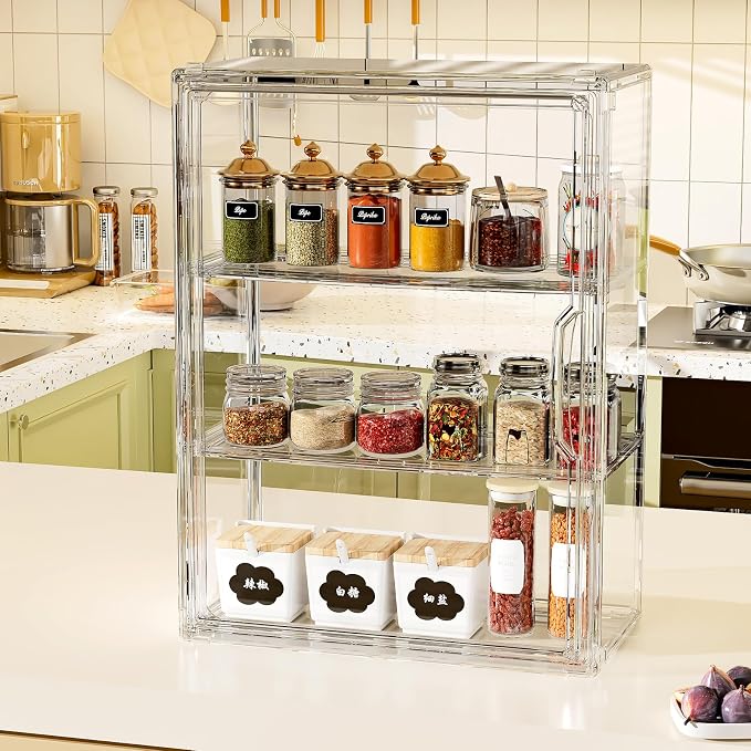 3 Tier Cupcake Stand Acrylic Cardboard Cupcake Tower Holder, Dessert Pastry Cookie Display Stand Case with Lid for Birthday Wedding Party Decoration, Large Adjustable Bread Box, M