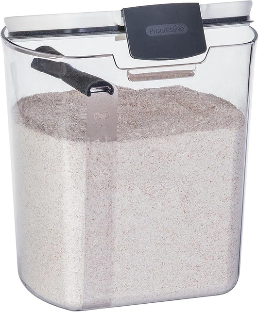 ProKeeper Flour Storage Container, 4-Quart Capacity, Includes Leveling Bar for Mess-Free Measuring