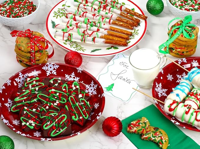 Christmas Sprinkles - 1.7 Pounds - Bulk Red and Green Tree Confetti - Holiday Sprinkles for Cookie Decorating - Christmas Jimmies for Gingerbread Cookies, Baking, Cupcakes