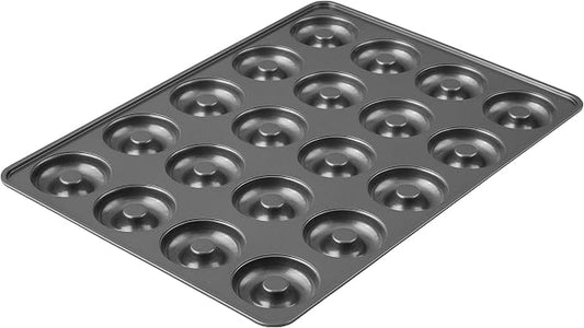 Wilton Perfect Results Non-Stick Donut Pan, 20-Cavity Donut Baking Pan, Steel
