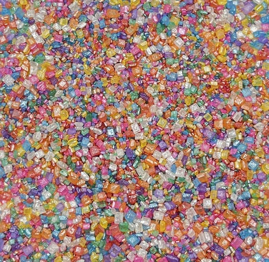 Sentovac Rainbow Diamonds Crystal Sprinkles | Edible Cake Cupcake Sprinkles 1 Bottle 3.53oz/ 100g | for Wedding Party Baking Cupcake Cookie Ice Cream Decoration Supplies