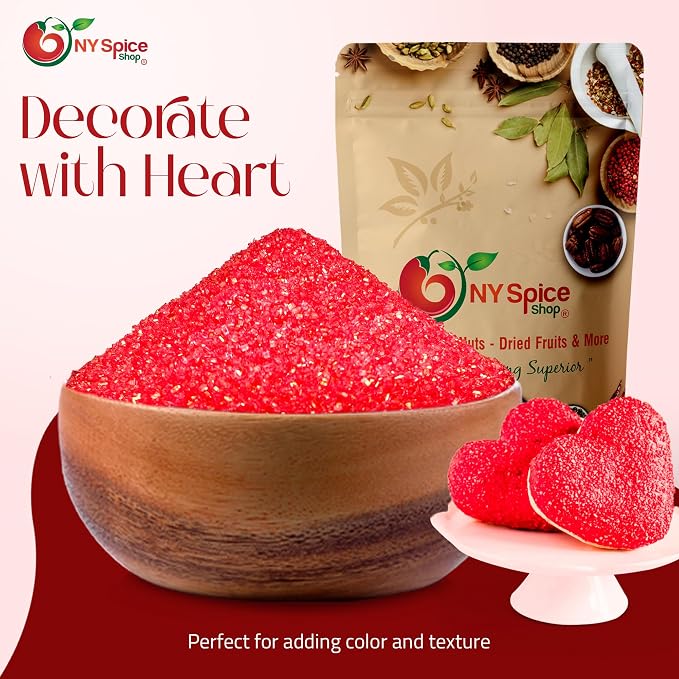 NY Spice Shop Red Sprinkles Sanding Sugar - 3 Pound Mix Red Sprinkles for Holiday Dessert Decoration - Baking Decoration For Cupcakes Cookies Cakes & Dessert Toppings