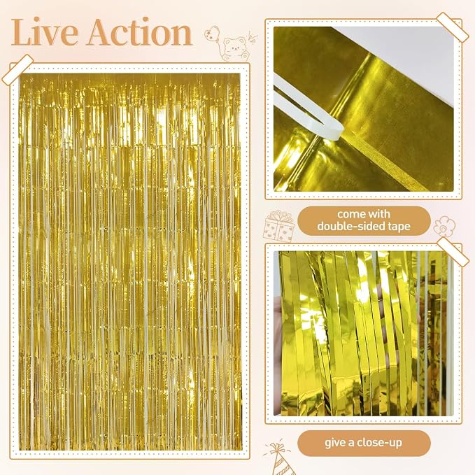 157Pcs White and Gold Balloon Garland Arch Kit with Fringe Curtain for Wedding Engagement Anniversary Birthday Graduation Bridal Baby Shower Party Decorations