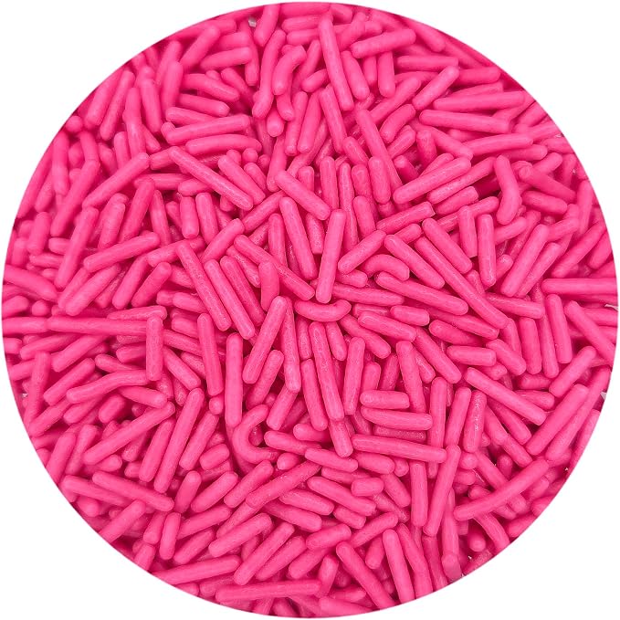 NCS Pink Jimmies Edible Sprinkles – Cupcake, Cake & Cookie Decorations, 7 oz
