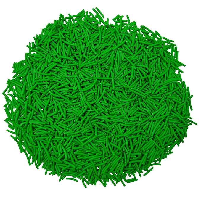 Jimmies Sprinkles, Edible Jimmy Sprinkles, Green Crunchy Jimmies Mix for Cake Decorating, Edible Cookie Cupcake Decorations for St Patrick's Day Baking and Christmas Party Treats
