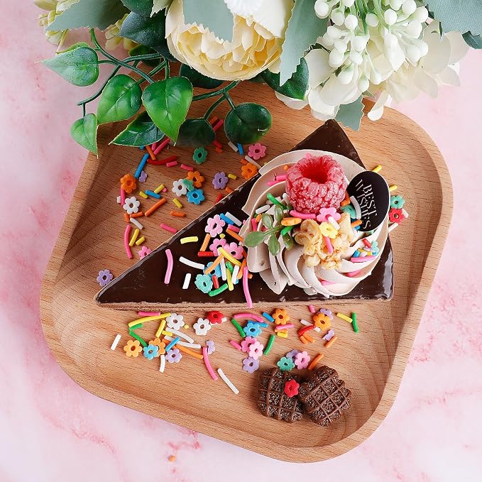 Rainbow Sprinkles, Neon Flower Jimmies Sprinkles for Ice Cream Cake Cupcake | 4.6oz Edible Flower Sprinkles for Cake Decorating