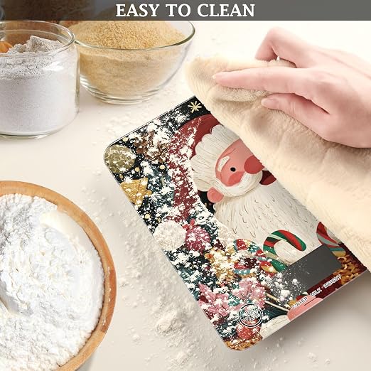 Food Scale Kitchen Scale for Baking Cooking Digital Food Weighing Measuring Scale Small Waterproof Electric Food Scale Santa Claus Lollipop Baubles