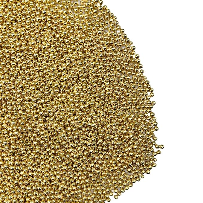 Homankit Gold Nonpareils Sprinkles Cookie Decorations Mini Pearls for Decorating Cake, Baking, Cupcake Toppers, Ice Cream, Donuts 3.88 Ounce