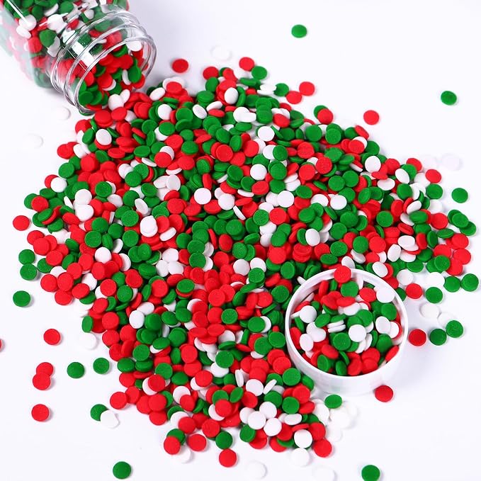 Christmas Sprinkles for Cookies, Red and Green Sprinkles Perfect for Christmas Dessert Party 3.52 Ounce