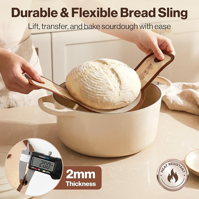 EDELHAUS Banneton Proofing Basket Complete Set Round – Complete Sourdough Bread Baking Kit with Banneton Basket, Dough Tools, Sourdough Starter Jar, Bread Lame, Bench Scraper & Baking Mats