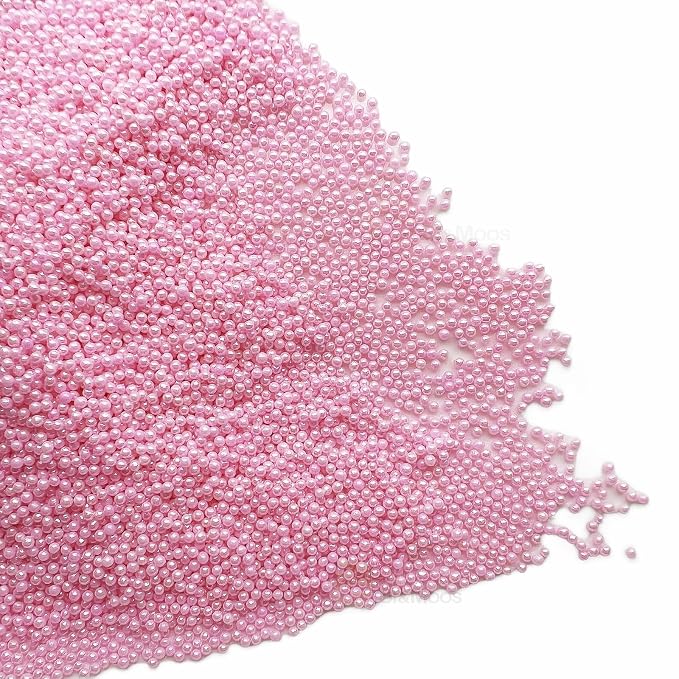 SE Si&Moos Nonpareil Sprinkles, 2mm Baby Pink Mini Edible Pearls Pink Sprinkles for Cake Decorating Halloween Cookie Decorations Wedding Baby Shower Party Christmas Holiday Supplies 3.5 OZ
