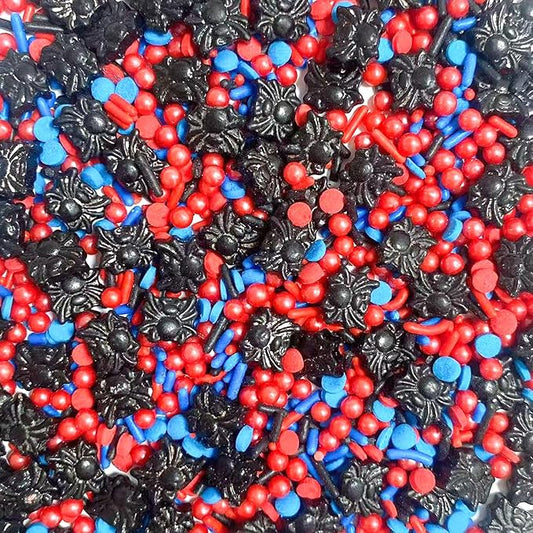 Sentovac Spiderman Sprinkle Edible Cake Decorations Red and Blue Sprinkle for Cake Cupcake Topper Cookie Baking Decorations Wedding Party Valentine Birthday Supplies