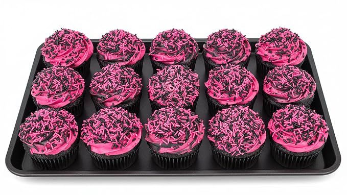 NCS Pink & Black Jimmies Edible Sprinkles – Cupcake, Cake & Cookie Decorations, 7 oz