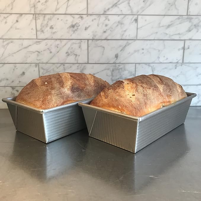 USA Pan 1145LF Bakeware Aluminized Steel 1.25 Lb Loaf Pan, Medium, Silver (Pack of 6)