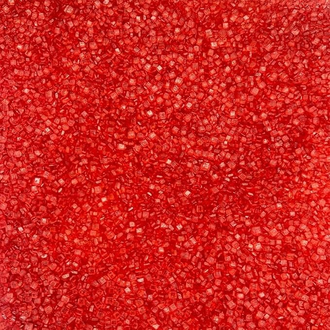 Red Sprinkles for Baking Edible, Sparkling Sanding Crystal Sugar 130g/4.6oz, Cupcake, Cookie and Donuts Toppings, Wedding, Birthday Party Supplies