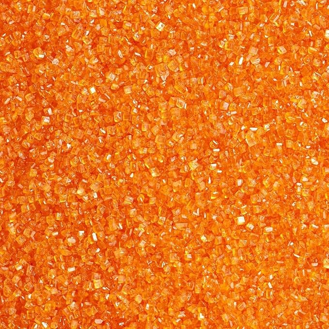 Orange Sprinkles for Baking Edible, Sanding Crystal Sugar 130g/4.6oz, Cupcake, Cookie and Donuts Toppings, Wedding, Birthday Party Supplies