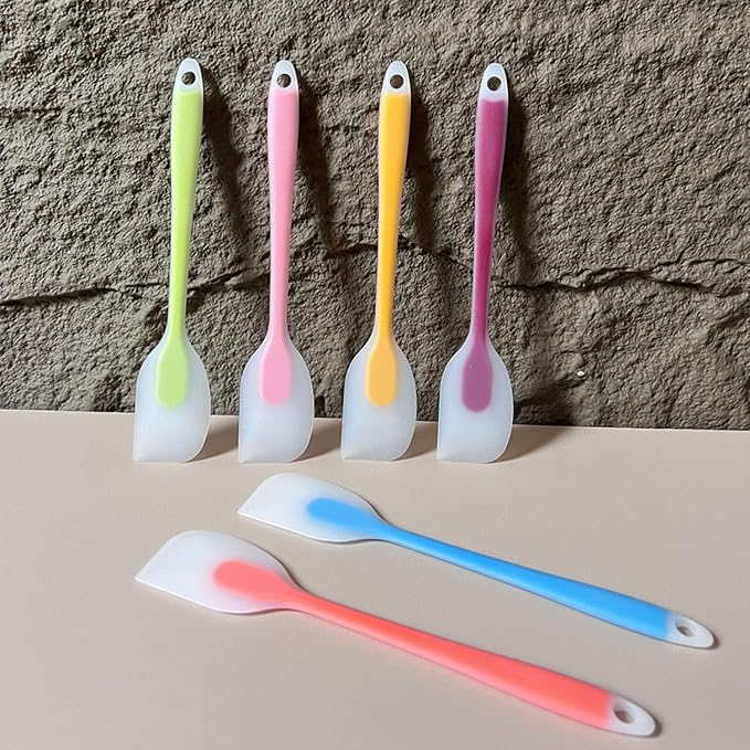 4 Pcs Silicone Spatula Set of 3,Small Rubber Spatula Spatula,8 Inch Baking Mixing Tool for Nonstick Cookware Cooking Heat Resistant Baking Spoon (small 5PCS)