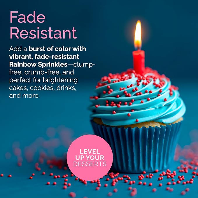 Cake Craft Sprinkles – 3-Pack (100g Each) | Decorating Cakes, Cupcakes, Cookies & More | White – Nonpareils