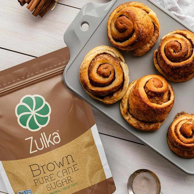 Zulka Brown Pure Cane Sugar, 1 Lb - All-Natural, Non-GMO, Certified Vegan, Bone-Char Free & Kosher Pareve