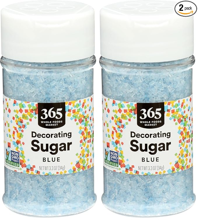 365 by Whole Foods Market, Blue Decorating Sugar, 3.3 Ounce (Pack of 2)