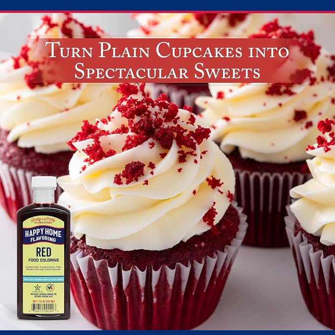 Happy Home Flavoring Red Food Color, 7 oz.