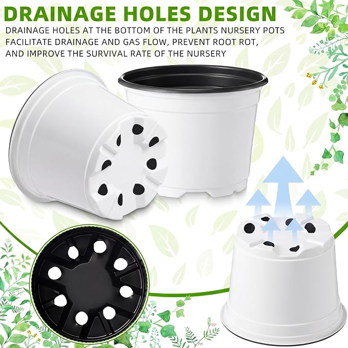 100 Sets Garden Pot Craft Kit, Flower Plant Spring Craft Including Plastic Nursery Plant Pots Labels Tags Stickers for DIY Flower Planting Growing Birthday Arts Kit (Simple)