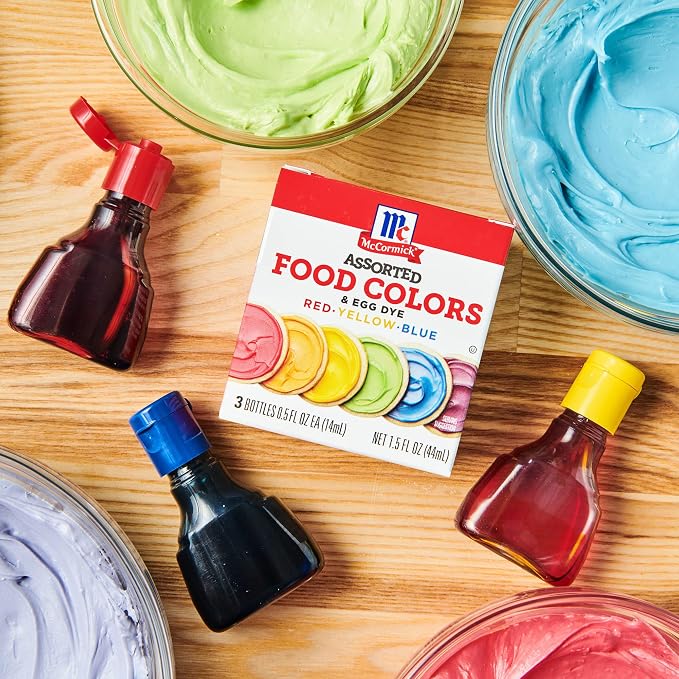 McCormick Assorted Food Colors & Egg Dye, 1.5 fl oz (Pack of 6)