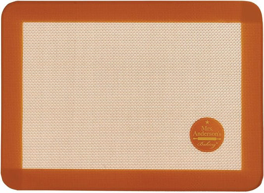 Mrs. Anderson's Baking Non-Stick Silicone Baking Mat - Reusable Oven Liner & Pastry Mat - For Breads, Cookies, Roasting & More - Baker’s Essentials - Heat-Resistant to 480°F - Toaster Oven Baking Mat