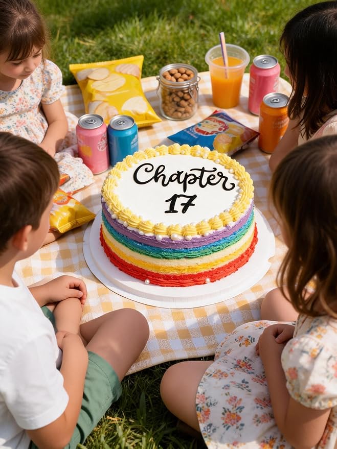 C863 Black Chapter 17 Cake Topper, Acrylic Funny 17 Years Old Party DéCor, Happy 17th Birthday Cake Topper For Girls & Boys, Cheers To 17 Years Old 17th Birthday Wedding Anniversary