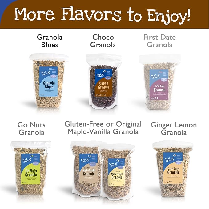 True North Granola – Chocolate Granola Cereal with Dutch-Process Cocoa Powder, Dried Cranberries, Gluten Free, Vegan, All Natural and Non-GMO, Bulk Bag 3 lb.
