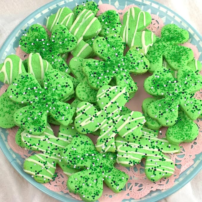 St. Patrick's Day Sprinkles 4.6 Oz /130g Green Sprinkle for Cake Decorating | Edible White Green Mini Pearls Sprinkles Sweet Luck Sprinkles for St. Patrick's Day Christmas Themed Cake Cupcake Toppings