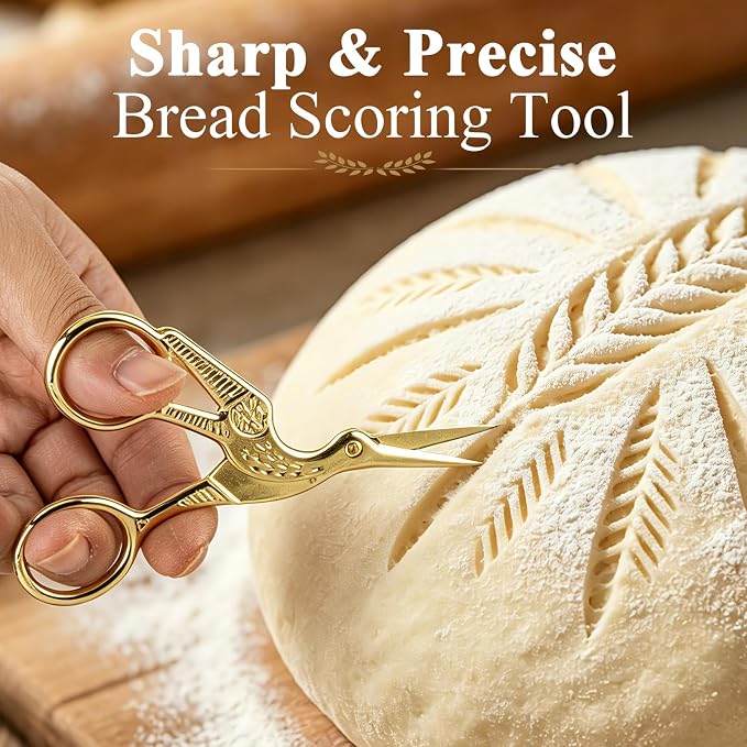 Bread Scoring Tool for Sourdough, Baking Accessories Sourdough Scissors | 2 Pack Sourdough Scorer, Sharp Stainless Steel Scissors, Dough Decorating & Scoring Tool for Artisan Baking