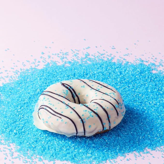 Sujoygar Blue Sanding Sugar Sprinkles, 5oz Edible Navy Blue Sugar Crystals for Cocktails, Cake Sprinkles for Chocolate Ice Cream Toppings Cupcake Decoration Wedding Party Cookies Baking Dessert Food Supplies