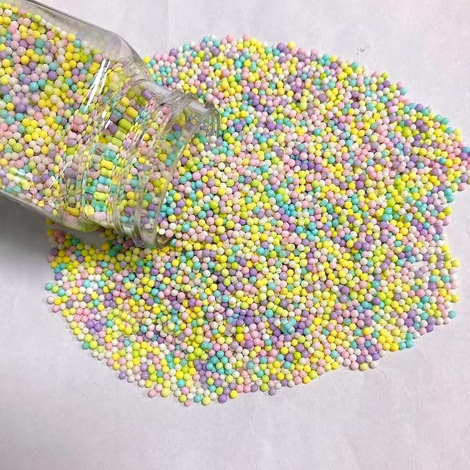 PhilaeEC Easter Nonpareils Sprinkle 2mm Mini Peals Spring Mix Sprinkle Edible for Cake Decoration Cupcake Topper Cookie Baking Decorations St Patricks Easter Supplies