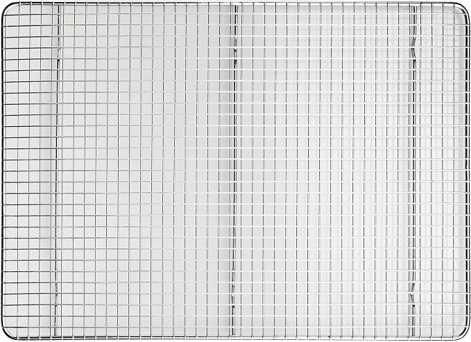 Winco Wire Sheet Pan Grate/Cooling Rack, Chrome Plated, 2/3 Size / 14" x 20"