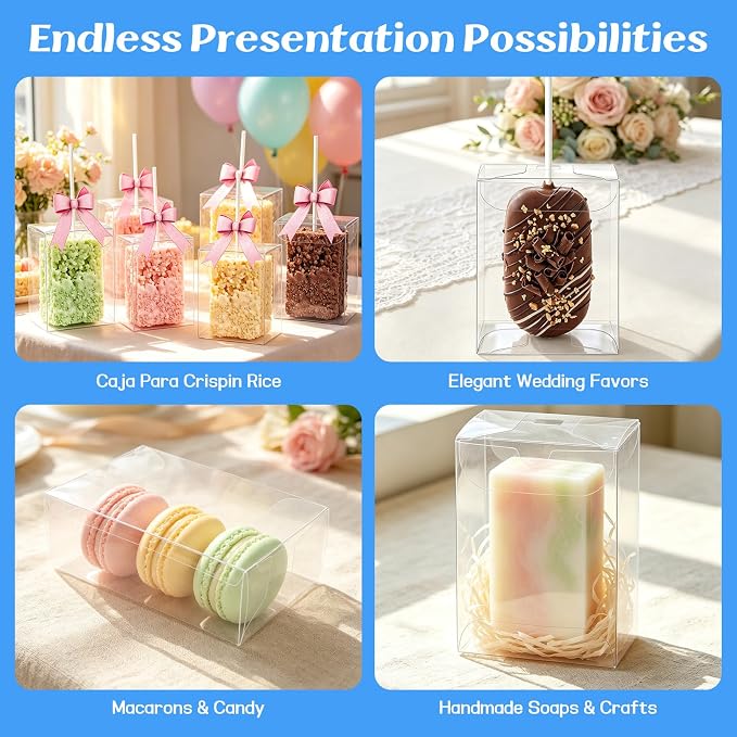 CZWESTC 45 Pack Cakesicle Box and Stick Kit 3.5x2.4x1.38 | Elegant commercial-grade packaging solution perfectly tailored for upscale weddings, bakeries, parties, and DIY gifts.