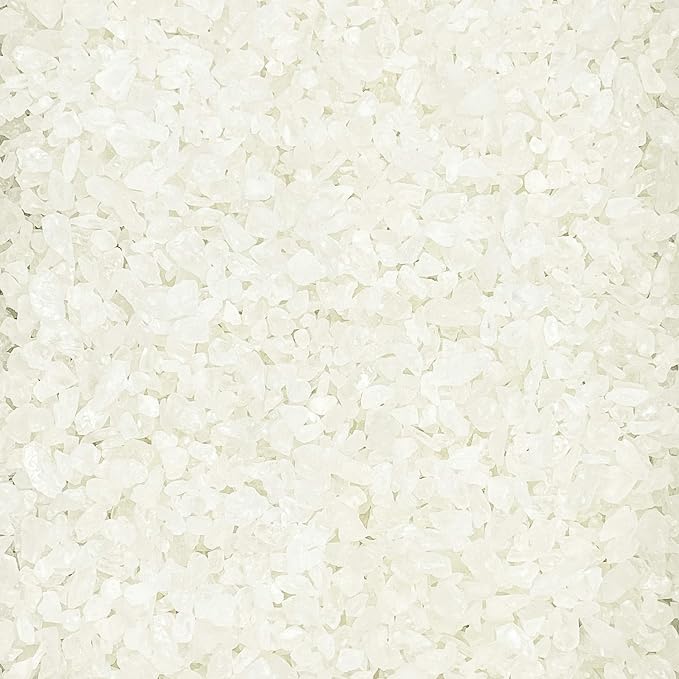 Fruidles Natural White Rock Sugar for Tea and Coffee, Clear Pure Cane Sugar Crystals, Dissolves Quickly, Resealable Bag (1 Pound)