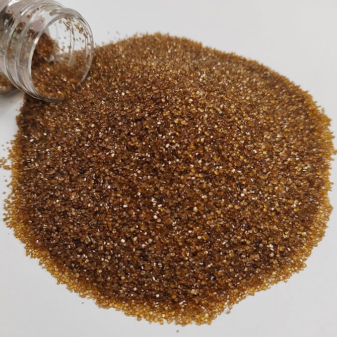 Brown Sanding Sugar Sprinkles, Brown Sugar Crystals, Edible Sparkling Sprinkles for Cake Cupcake Decorating, Baking Cake Decorations, Cookies Ice Cream Toppings, Wedding Party Christmas Supplies 130g/4.6oz