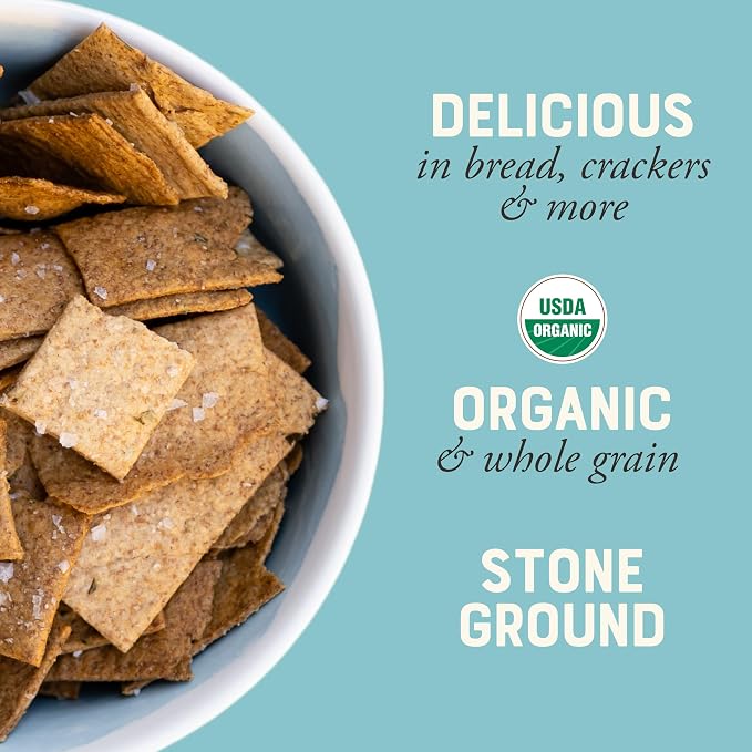 Bob's Red Mill Organic Dark Rye Flour, 20oz (Pack of 1) - Organic, Non GMO, Whole Grain, Vegan, Kosher